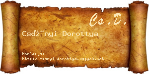 Csányi Dorottya névjegykártya