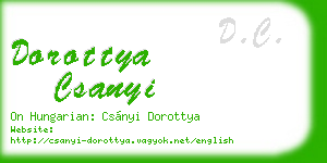 dorottya csanyi business card